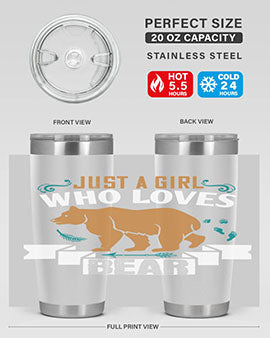 just a girl who loves bear 19#- Bears- Tumbler