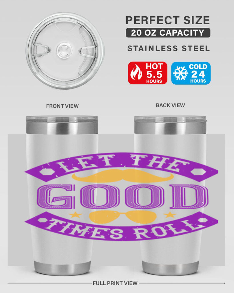 let the good times roll 52#- mardi gras- Tumbler