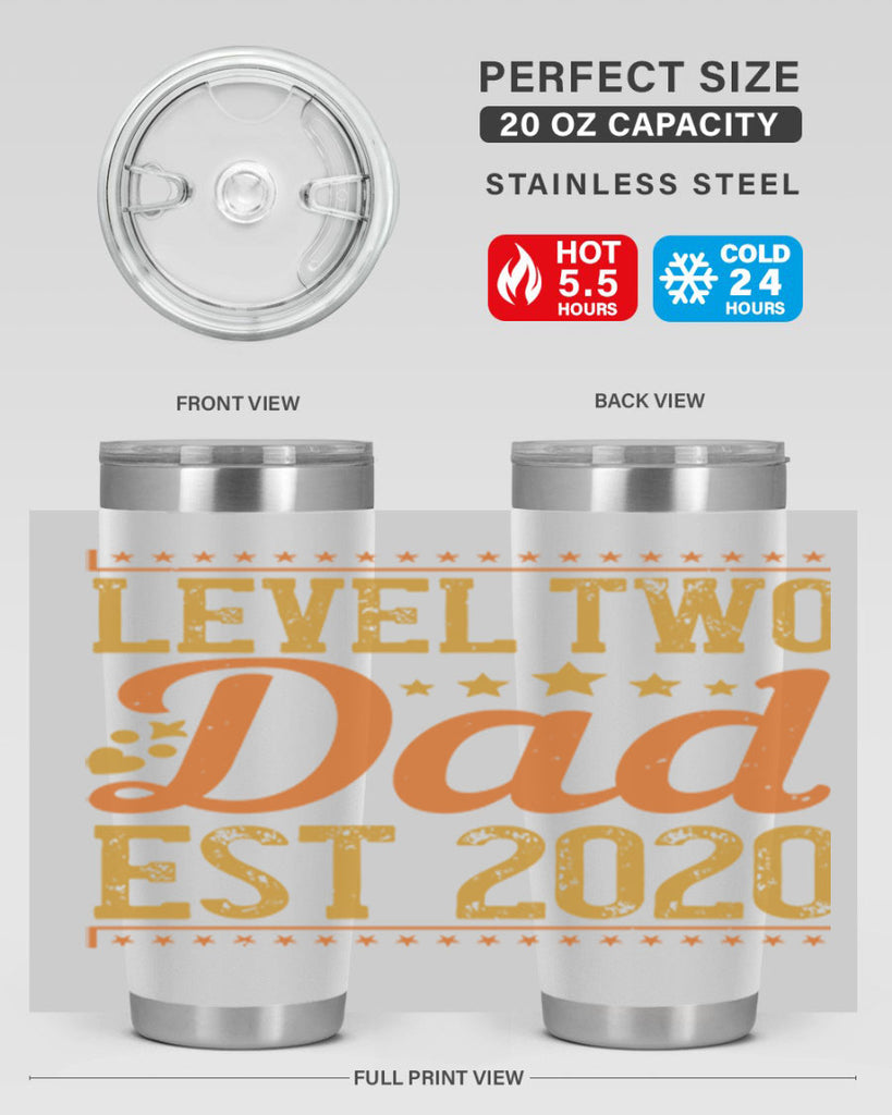 level dad est 189#- fathers day- Tumbler
