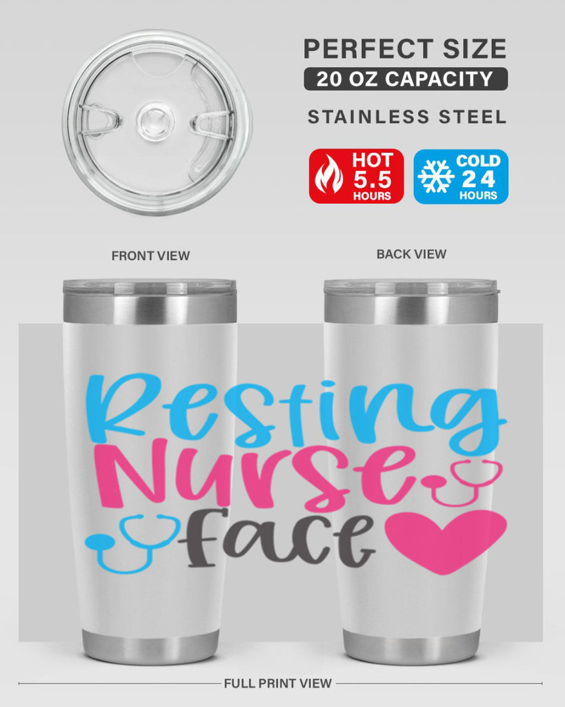 resting nurse face Style 355#- nurse- tumbler