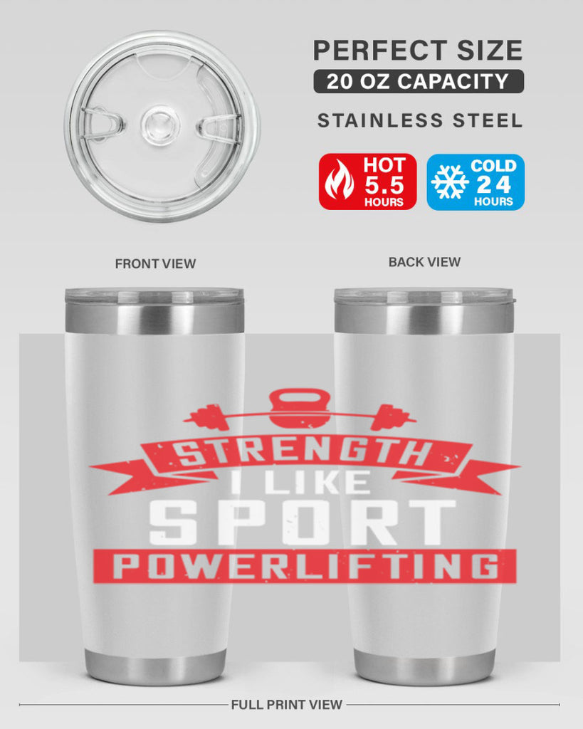 strength i like sport powerlifting 73#- gym- Tumbler