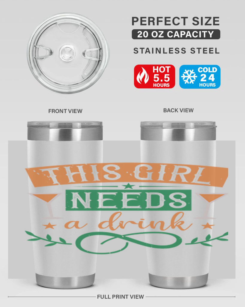 this girl needs a drink 36#- mardi gras- Tumbler
