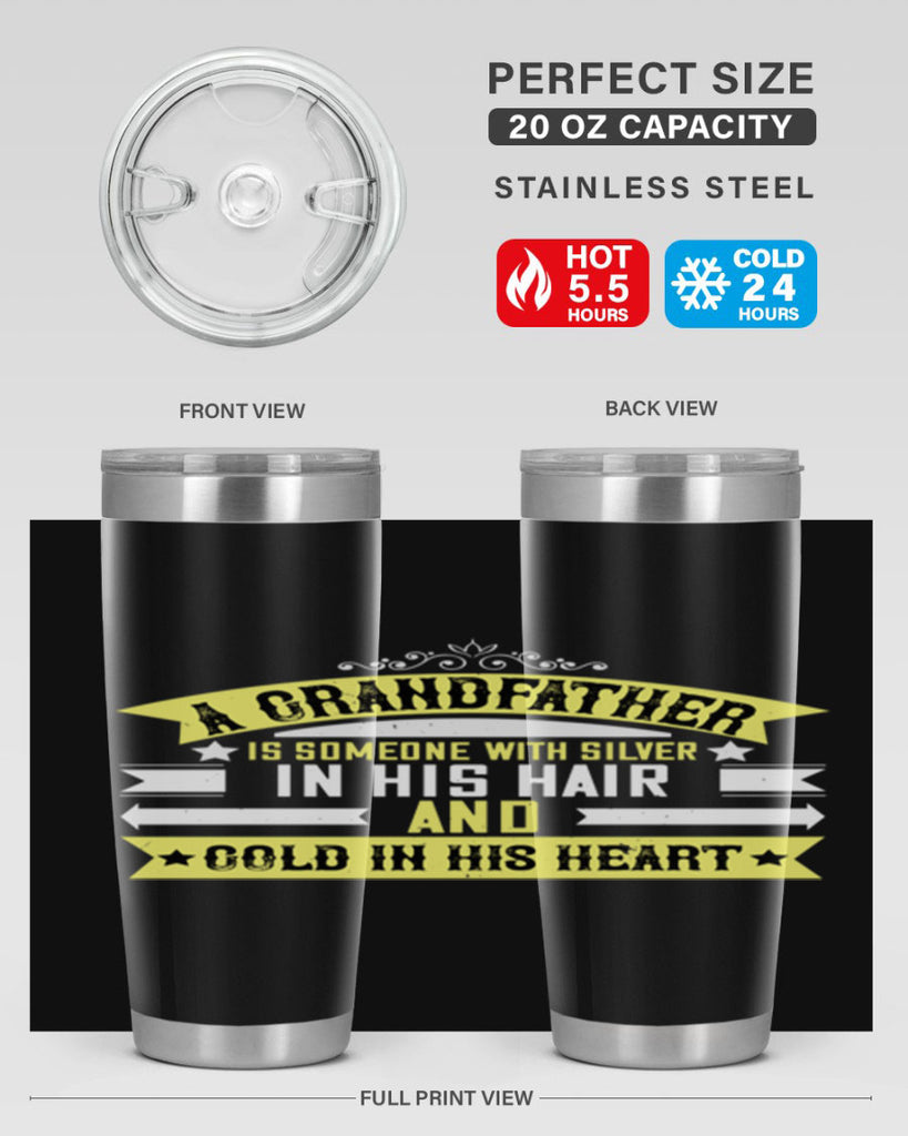 A grandfather is someone with silver 88#- grandpa - papa- Tumbler