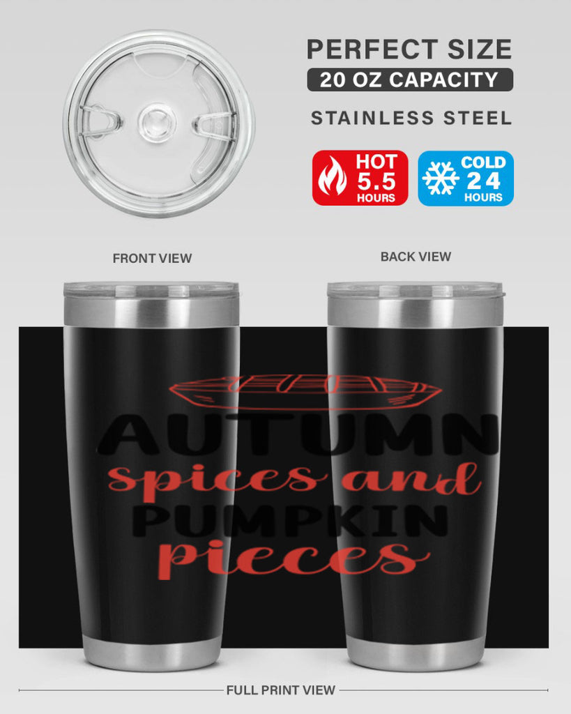 Autumn spices and pumpkin pieces 32#- fall- Tumbler