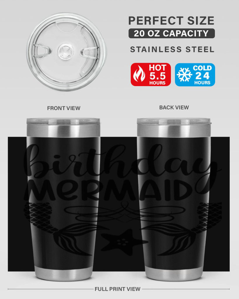 Birthday mermaid 76#- mermaid- Tumbler