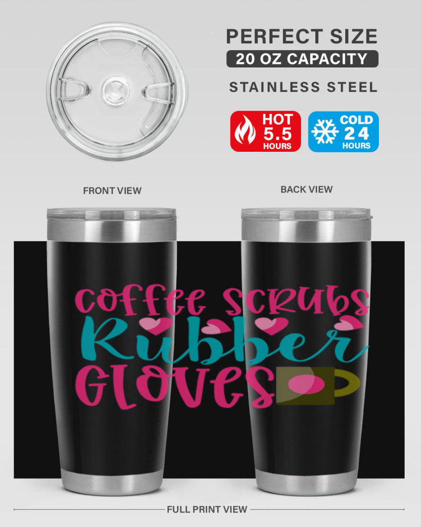 Coffee Scrubs Rubber Gloves Style Style 208#- nurse- tumbler