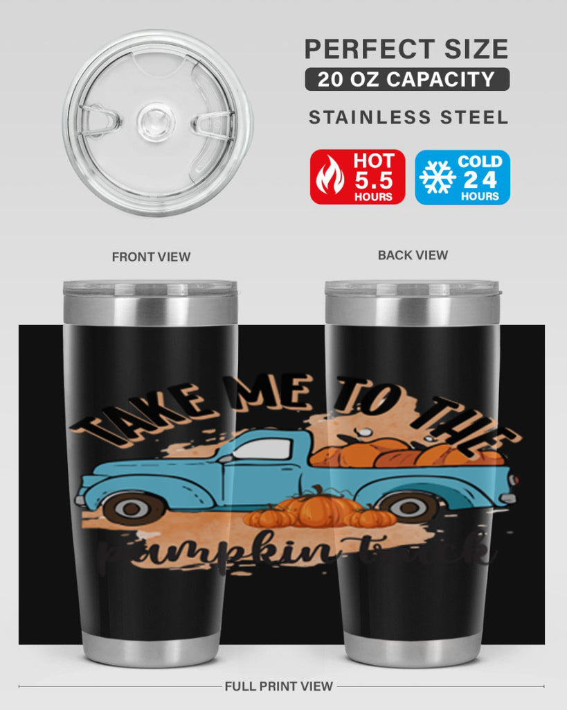 Fall Pumpkin Truck 128#- fall- Tumbler