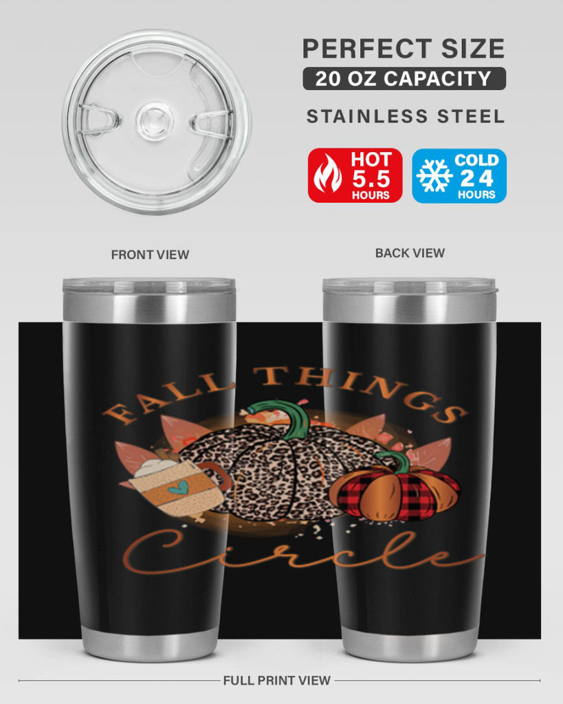 Fall Things Circle 133#- fall- Tumbler
