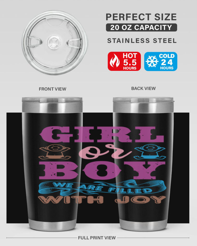 Girl or boy we are filled with joy Style 38#- baby shower- tumbler