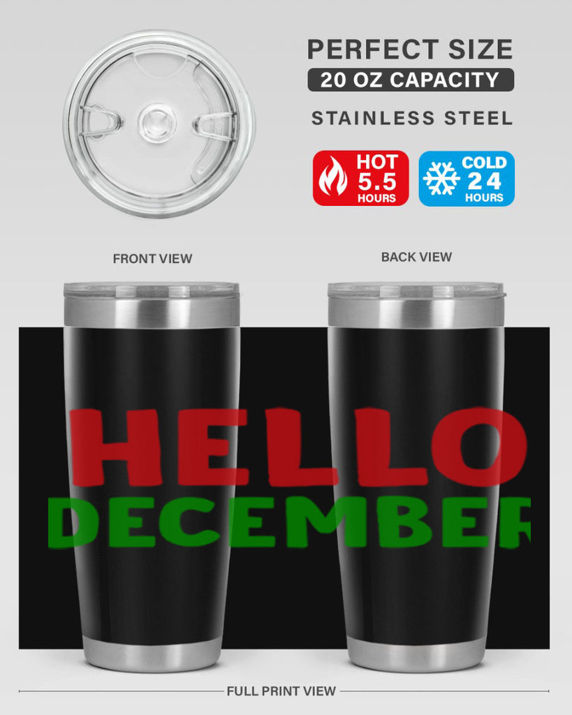 Hello December 158#- winter- Tumbler