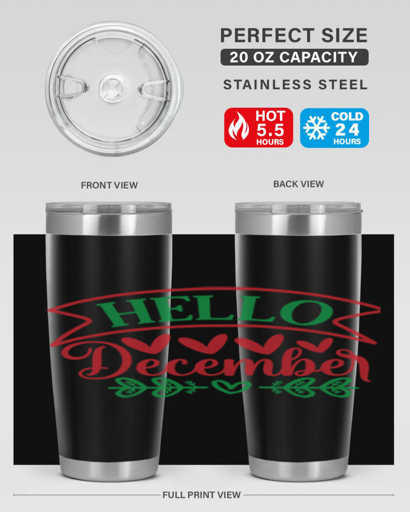 Hello December 159#- winter- Tumbler