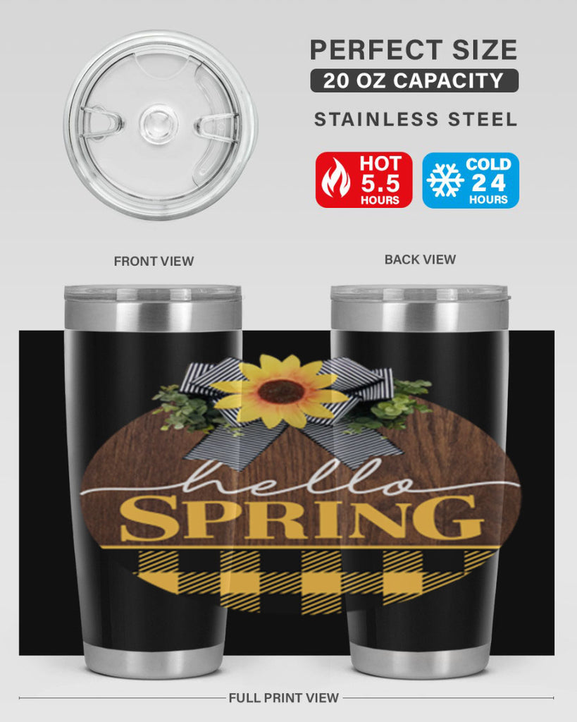 Hello Spring plaid Mockup 204#- spring- Tumbler