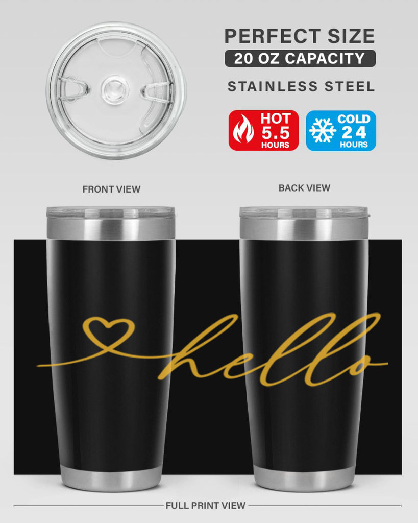 Hello heart183#- spring- Tumbler