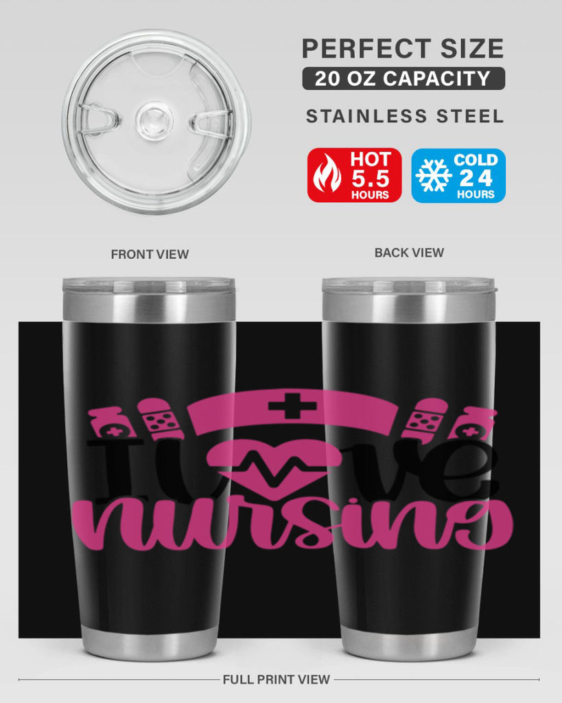 I Love Nursing Style Style 171#- nurse- tumbler