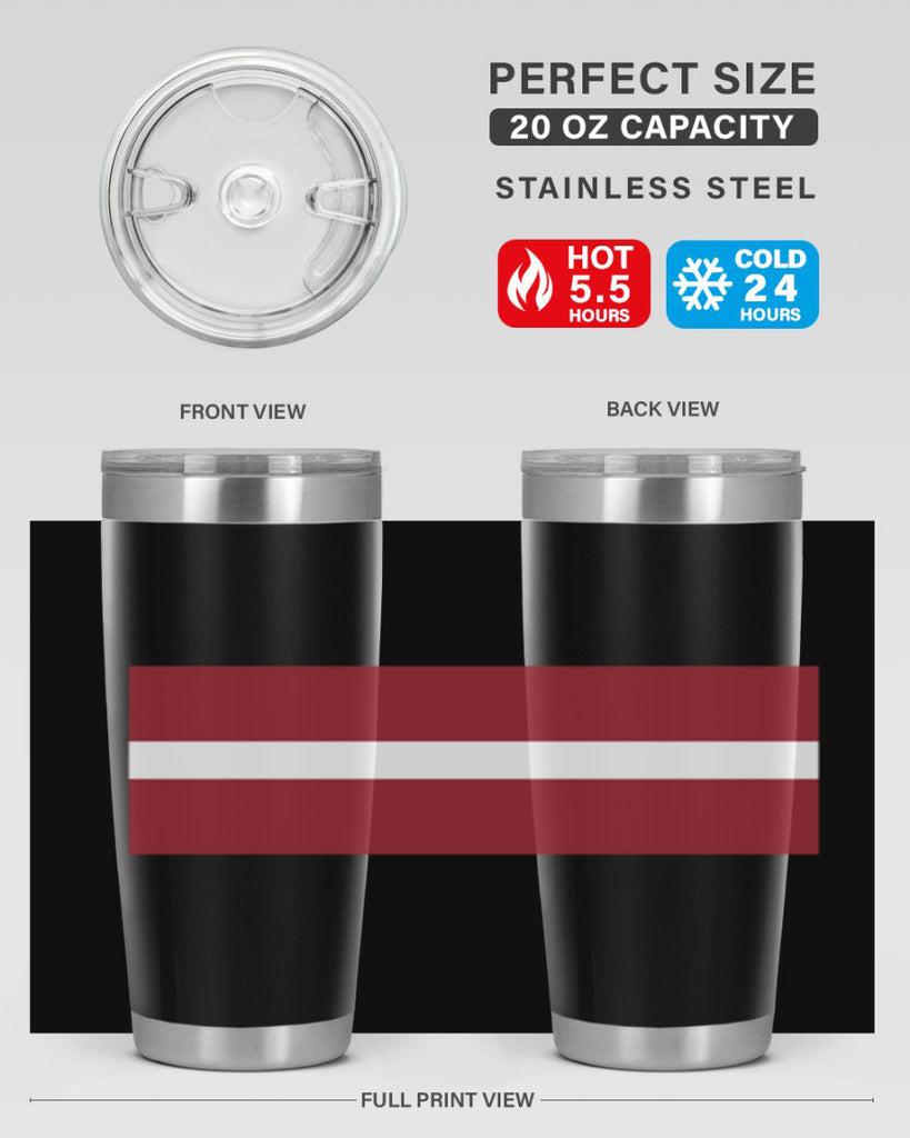 Latvia 104#- world flags- Tumbler