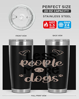 Less People More Dogs Style 18#- dog- Tumbler