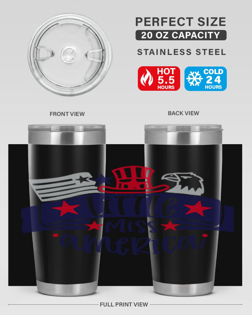 Little Miss America Style 162#- Fourt Of July- Tumbler