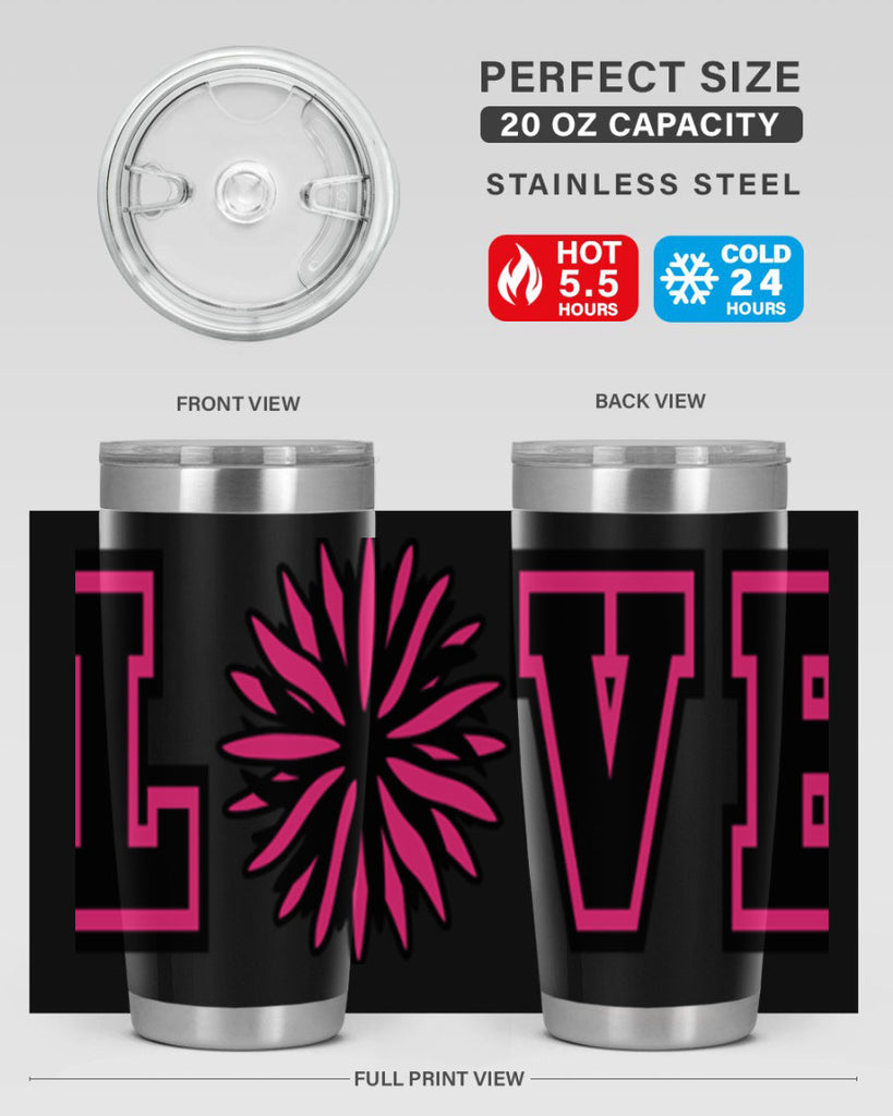 Love 694#- cheer- Tumbler