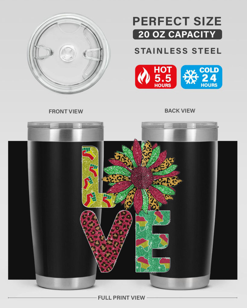 Love Juneteenth Day Fist Sunflower Png 7#- Juneteenth- tumbler