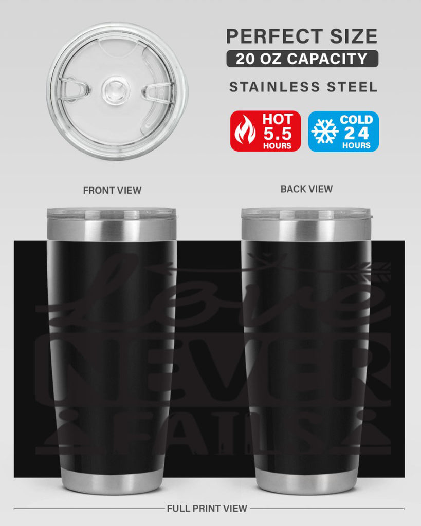 Love never fails 317#- winter- Tumbler