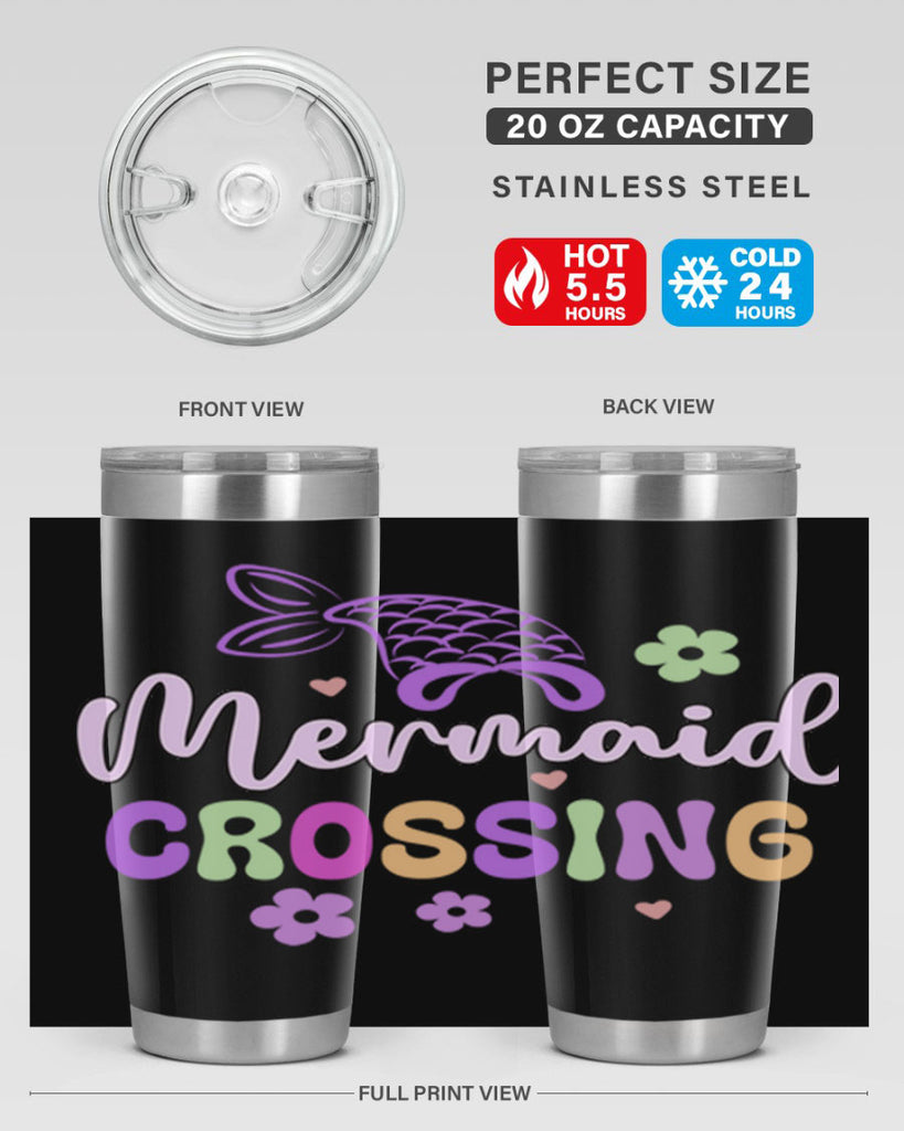 Mermaid Crossing 401#- mermaid- Tumbler