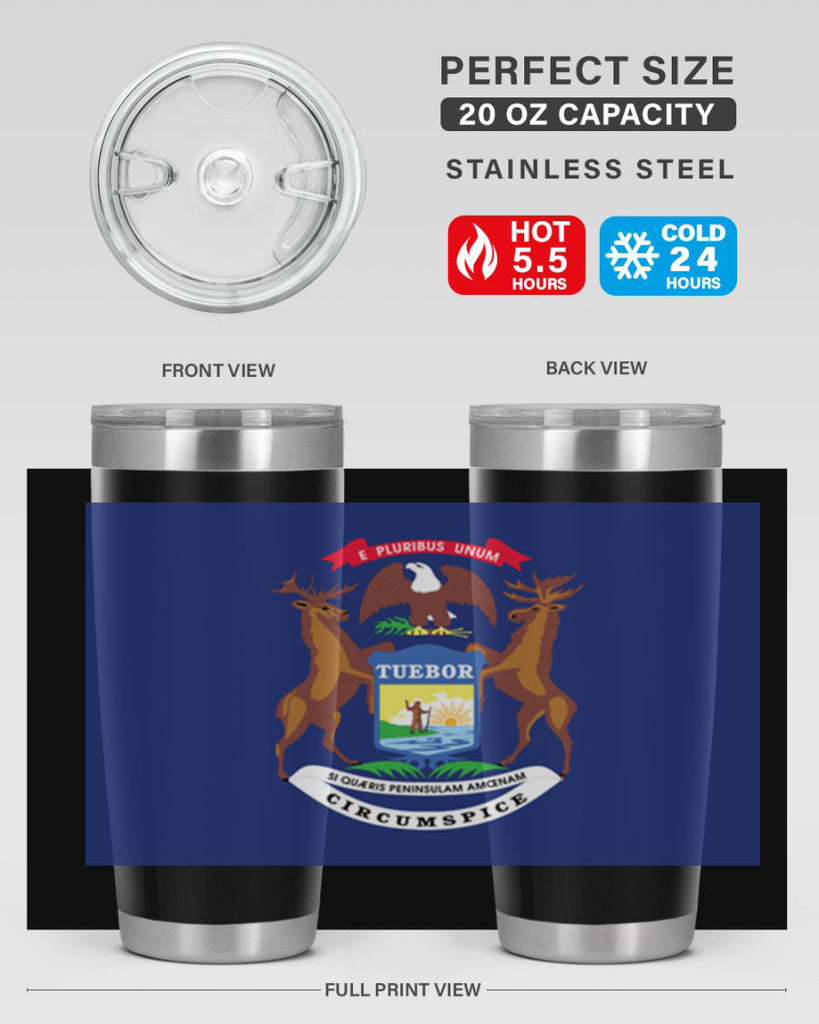 Michigan 30#- Us Flags- Tumbler