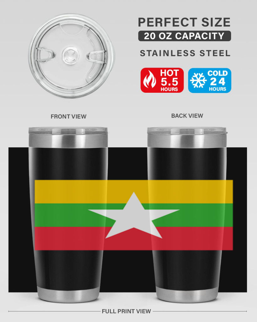 Myanmar 79#- world flags- Tumbler
