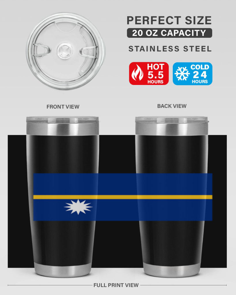 Nauru 77#- world flags- Tumbler