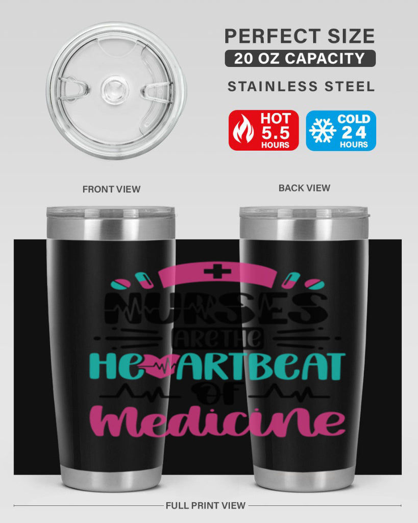 Nurses Are The Heartbeat Style Style 90#- nurse- tumbler