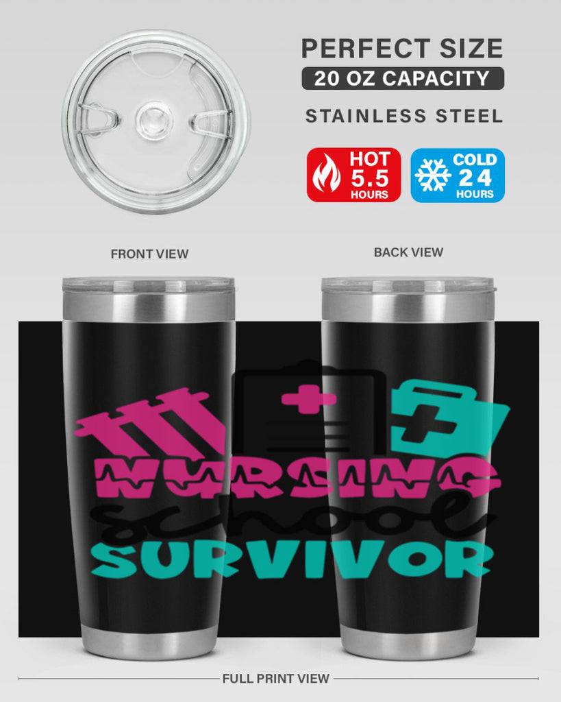 Nursing School Survivor Style Style 62#- nurse- tumbler