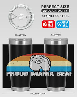 Proud mama bear 26#- Bears- Tumbler