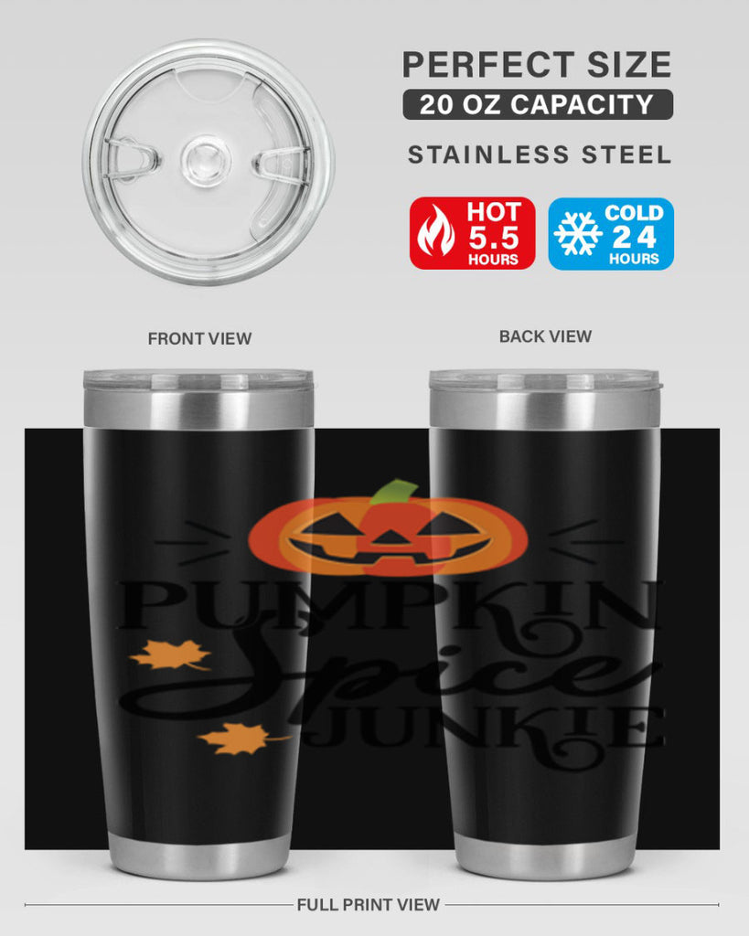 Pumpkinspicejunkie 568#- fall- Tumbler