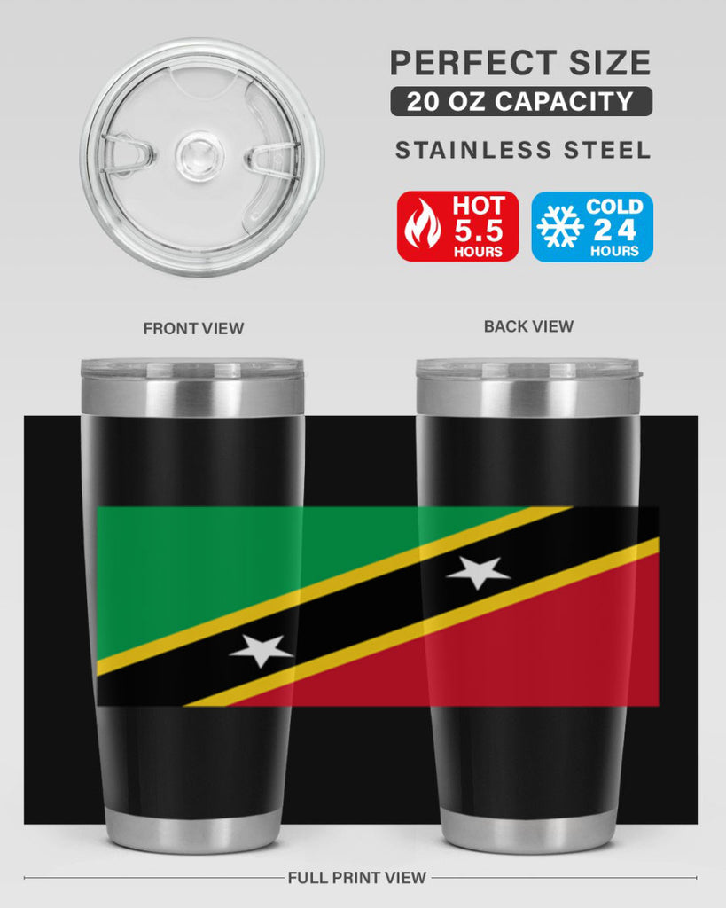 Saint Kitts and Nevis 52#- world flags- Tumbler