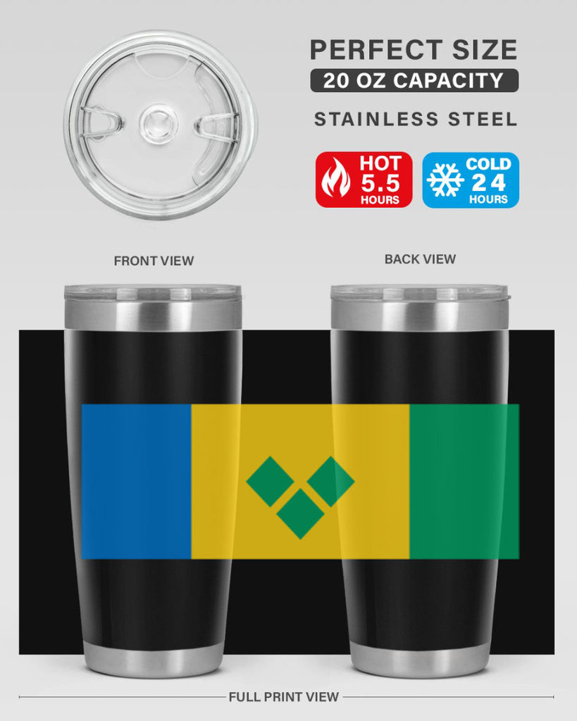 Saint Vincent and the Grenadines 50#- world flags- Tumbler