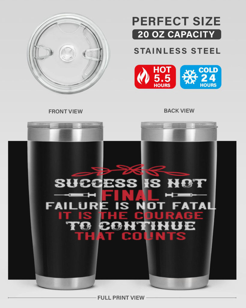 Success is not final Failure is not fatal Style 266#- nurse- tumbler