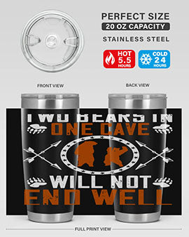 Two bears in one cave will not end well 34#- Bears- Tumbler