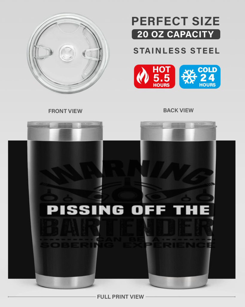 Warning Style 10#- bartender- tumbler