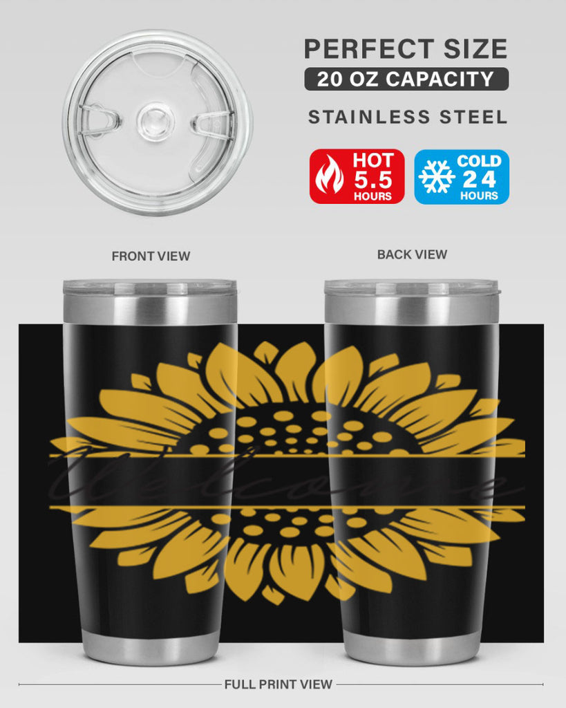 Welcome Sunflower585#- spring- Tumbler