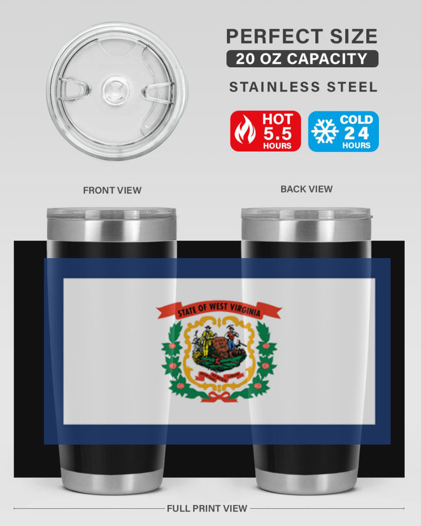 West Virginia 3#- stateflags- Tumbler