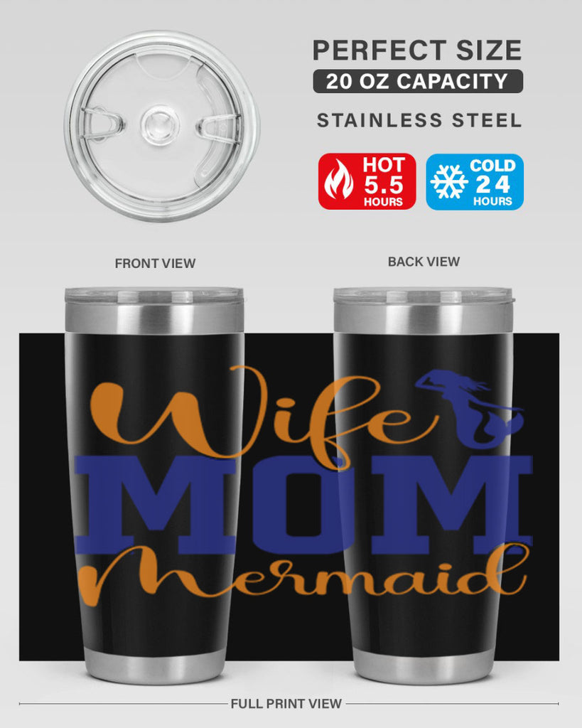 Wife Mom Mermaid 668#- mermaid- Tumbler