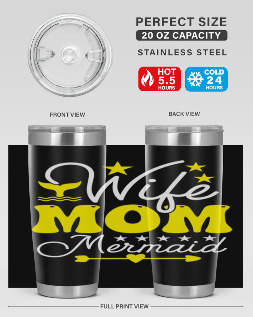 Wife Mom Mermaid 669#- mermaid- Tumbler