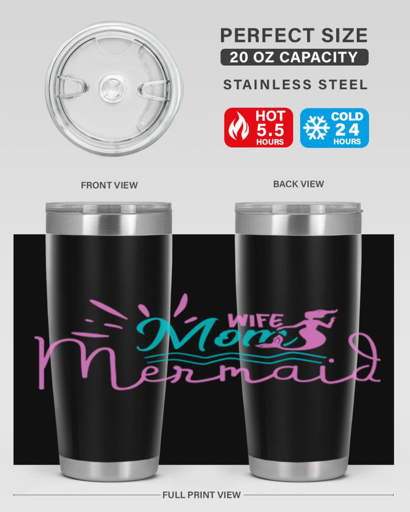 Wife Mom Mermaid 672#- mermaid- Tumbler