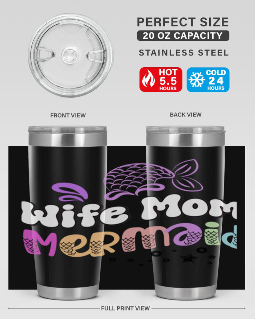 Wife Mom Mermaid 676#- mermaid- Tumbler
