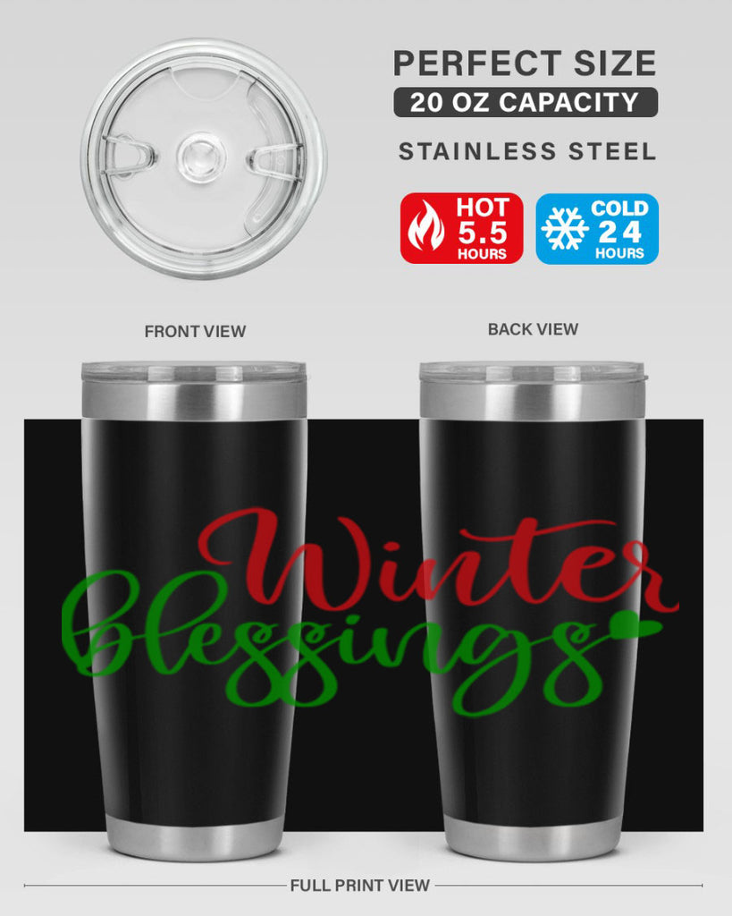 Winter Blessings 492#- winter- Tumbler
