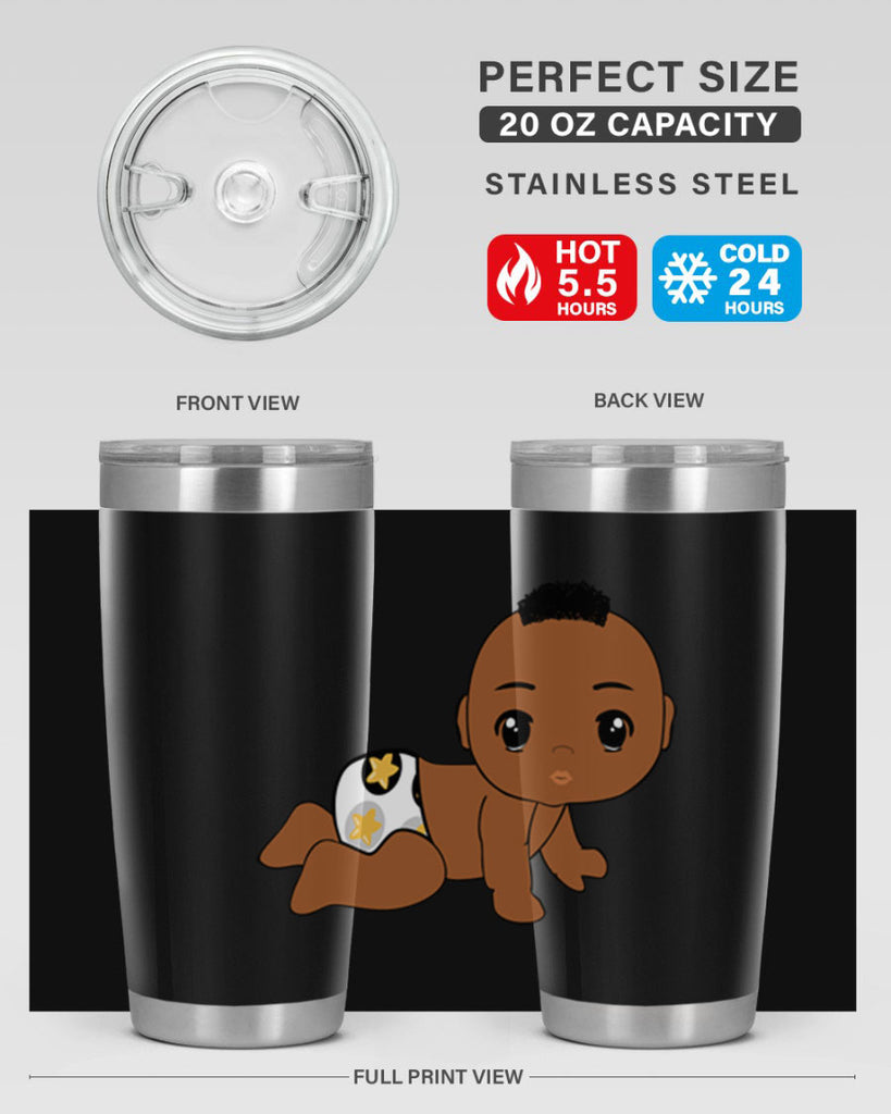 black baby boy 6#- black men - boys- tumbler
