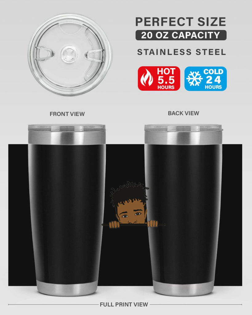 black boy 6#- black men - boys- tumbler