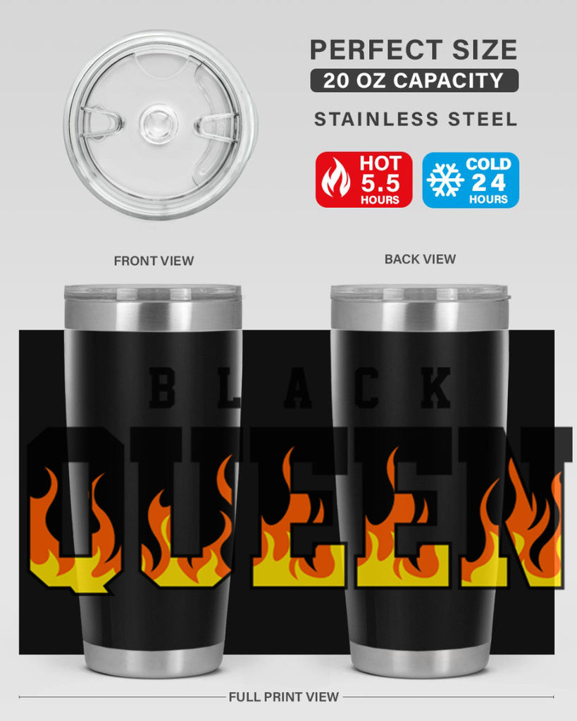 black queen flames 220#- black words phrases- Cotton Tank