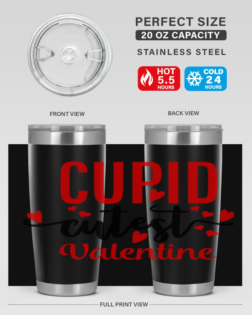 cupid cutest valentine 72#- valentines day- Tumbler