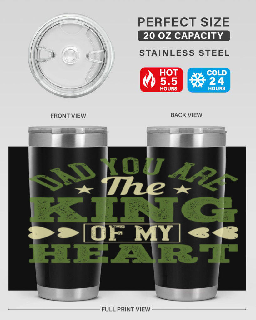 dad you are the king of my heart 253#- fathers day- Tumbler