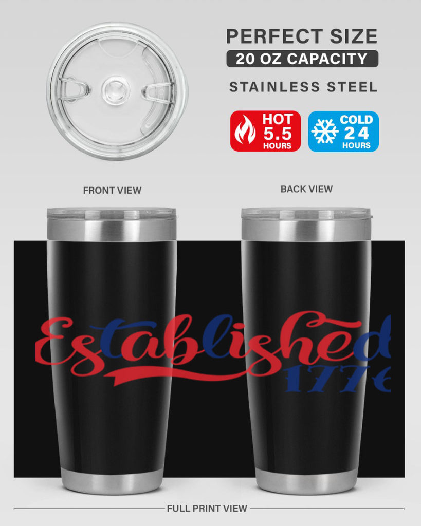 established Style 46#- Fourt Of July- Tumbler